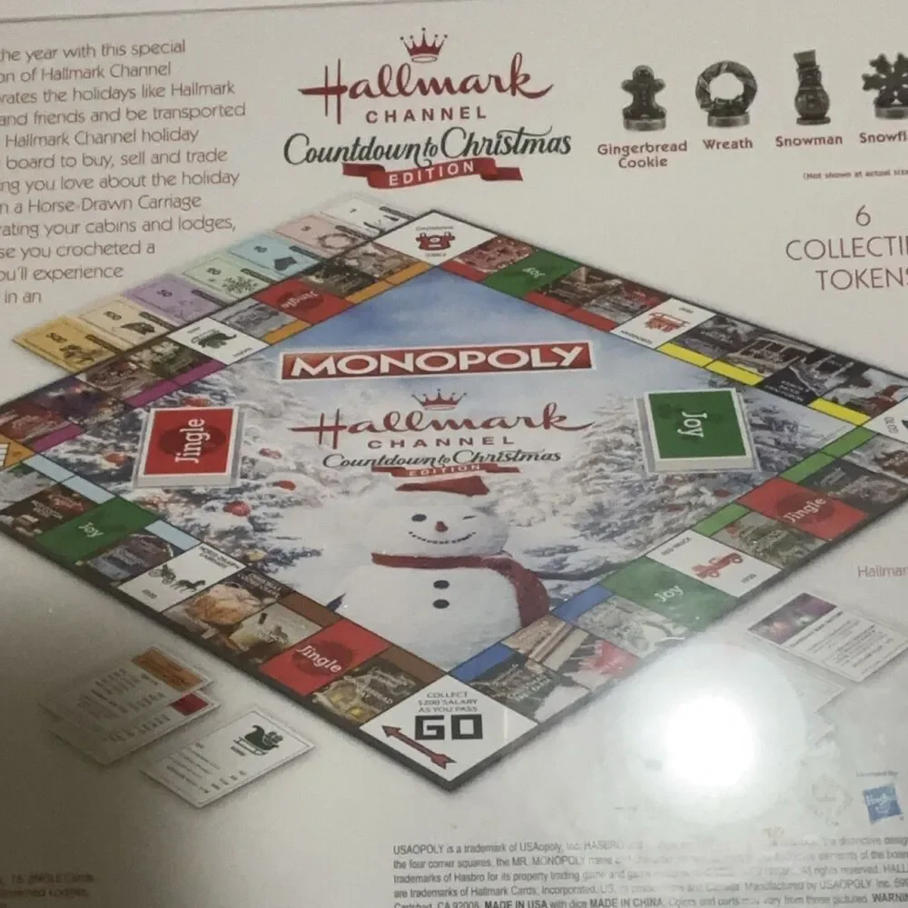 USAopoly Hallmark Channel Countdown to Christmas Edition Board Game 2022 Ages 8+